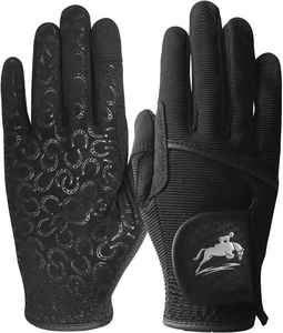 New Arrival Women's Anti-Slip Breathable Riding Gloves Custom Logo Durable PU and Cotton Sports Protective Gloves for Winter - Product Image 2