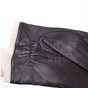 La mejor calidad de dedo completo de moda guantes de cuero de moda desgaste al aire libre uso de los hombres guantes de cuero - Product Image 4