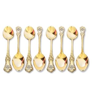 Cuillère en cuivre pur unique avec une œuvre d'art du palais royal du patrimoine indien pour une utilisation dans les hôtels et les restaurants à un prix abordable - Product Image 4