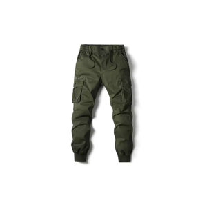 Pantalones Cargo para hombre al por mayor 100% algodón nuevos deportes Casual Slim Fit Multi-Bolsillo frente plano Fitness pantalones más ligero - Product Image 6