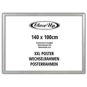 Marco para Póster Plateado XXL de 100 x 140 cm, Estilo de Diseño Moderno - Product Image 2