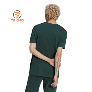 Camiseta de algodón 100% con cuello redondo para hombre, camiseta transpirable de entrenamiento de gimnasia con función ligera, ropa deportiva informal antiarrugas - Product Image 4