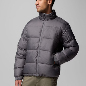 Custom Logo Casual Puffer <b>Jacket</b> for Men <b>Thick</b> Warm Outdoor Outwear Stand Collar Zipper for Autumn OEM Service Available - Product Image 3