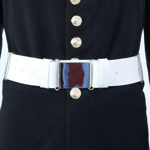 White Leather Belt <b>for</b> Marching Band PVC Belts with Buckle <b>for</b> Flute Band Real Leather Belts OEM Customized Logo Hide Accept - Product Image 2
