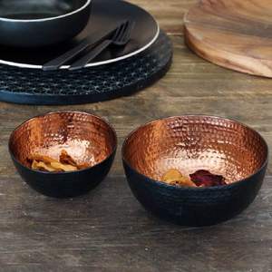 Cuenco para servir alimentos pulido de cobre de la mejor calidad disponible en todos los tamaños Ideal para mezclar del fabricante en la India - Product Image 3