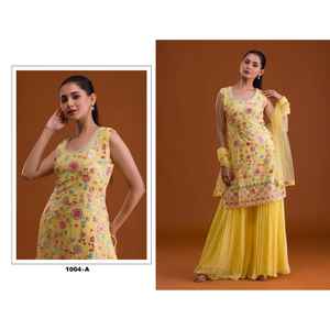 LANCEMENT DE LA NOUVELLE ROBE FESTIVE WTH DUPATTA & PENT TISSU FAUX GEORGETTE AVEC UN INTÉRIEUR CONFORTABLE - Product Image 1