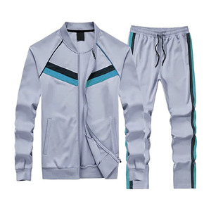 Ensembles de jogging pour hommes avec logo personnalisé survêtements zippés 100% coton de haute qualité vêtements d'hiver décontractés respirants confortables pour adultes - Product Image 3