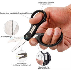 Coupe-ligne durable pour la pêche en plein air, ciseaux à tresses de pêche professionnels, coupe-ligne en acier inoxydable - Product Image 4