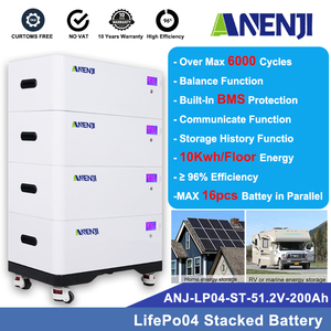 Anenji ANJ-LP04-ST-51.2V-200Ah สแต็ก40kwh รุ่น LV แบตเตอรี่ลิเธียม Lifepo4แรงดันไฟฟ้าต่ำสต็อก EU - Product Image 5
