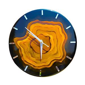 Horloge murale de luxe artisanale en résine sur le thème de l'océan Moderne Étanche Surdimensionnée Mécanique Alimentée par batterie Veilleuse Mariage Maison - Product Image 1
