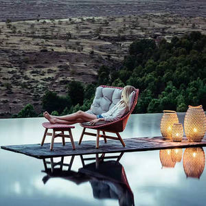 Canapé d'extérieur vintage, chaises de jardin, ensemble de canapés en teck et rotin, mobilier de patio - Product Image 6