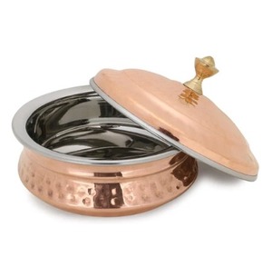 Classique nouveau Design acier inoxydable cuivre Kadhai cuivre fond cuisinière à gaz Compatible lave-vaisselle compagnon de cuisson - Product Image 6