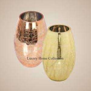 Design tendance de l'industrie Décoration intérieure Vase en métal couleur dorée Présentoir de fleurs et rangement Jardinières et pots Nouveau design texturé - Product Image 6