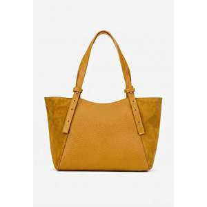 Borsa a Spalla Strutturata da Donna in Vera Pelle e Camoscio Art. 25404-Fabbricato in Italia" - Product Image 4