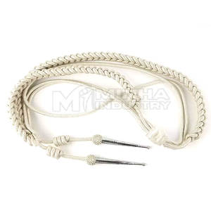 Venta al por mayor Cordones metálicos revestidos para el hombro Aiguillettes para vestido de uniforme ceremonial en color sólido - Product Image 1