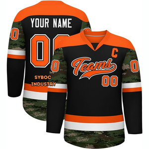 Jersey de Hockey sobre Hielo para Adultos, Totalmente en Poliéster, Estilo de Tela con Impresión por Sublimación, Uniforme Personalizado para Práctica de Hockey - Product Image 1
