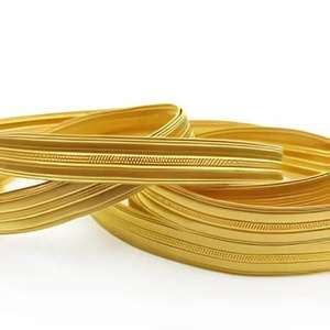 Encaje de oro Perma de alta calidad ofrecido en diferentes anchos, duradero y elegante para uso ceremonial - Product Image 1