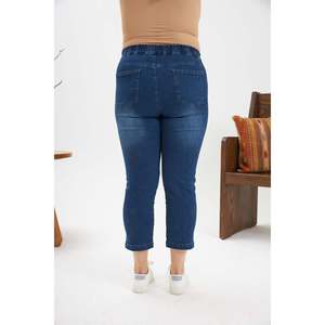 Pantalones Vaqueros de Talla Grande con Detalle de Piedras - Kim. Azul. - Product Image 4