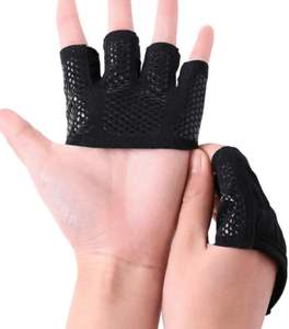 OEM Gants de gymnastique à fermeture d'ajustement de la marque personnalisés Poignée hexagonale Texture Conception sans doigts Gants de gymnastique en maille respirante - Product Image 2