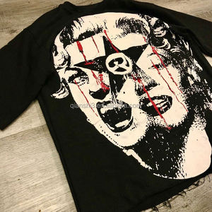 Custom Design Cotton Heavyweight T-Shirts for Men Round Neck Oversize Boxy <b>Tshirt</b> Manufacturer Cropped Graphic T Shirts - Product Image 2