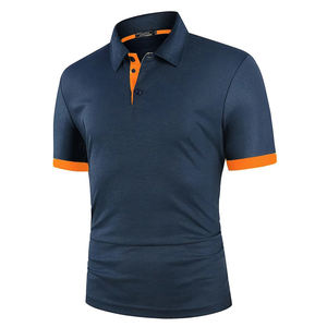 Vente en gros de polos 200 g/m² en pur coton pour hommes avec logo personnalisé polos de golf de haute qualité à manches courtes et coupe ajustée de luxe pour hommes - Product Image 1