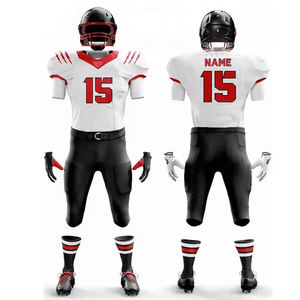 100% poliéster fútbol americano Jersey y pantalones cortos estilo más nuevo con bordado uniforme de fútbol americano - Product Image 2