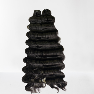 Tissage à brésiliens Extensions de cheveux, lots de mèches de cheveux, ondulées, couleur naturelle, bon marché, 100%, nouveau produit, vente en gros - Product Image 1