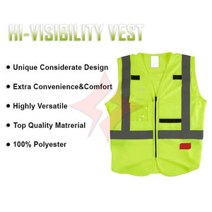 Chaleco de Seguridad Impermeable ANSI Clase 1 Hecho a Medida, Ropa de Trabajo de Alta Visibilidad con Bolsillos y Franjas Reflectantes, OEM, Protección para Guardias de Seguridad - Product Image 6
