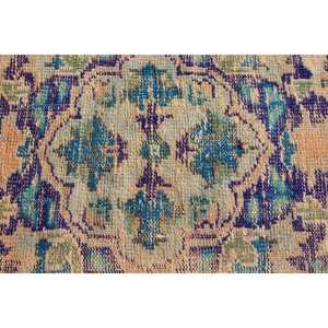 Alfombra Turca Vintage Grande de 6.3x9.8 pies, Alfombra Ombré Azul Marrón - Product Image 5