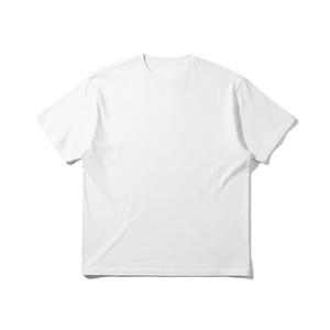T-shirt blanc uni pour homme, coupe classique, avec logo sur le devant. Coton Premium Lourd, Écologique, Anti-Plis et Respirant - Product Image 1