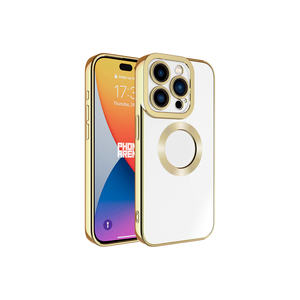 Funda de Silicona TPU Omega MSRA Edición Premium Gold Luxury para iPhone 15 Pro con Estilo Ins y Acabado Esmerilado Modelo A55 Promax - Product Image 1