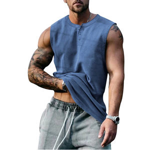 Verano Fitness Correr Deportes Ligero Transpirable Absorbe la humedad Alta elasticidad Camiseta sin mangas de secado rápido para hombres - Product Image 5