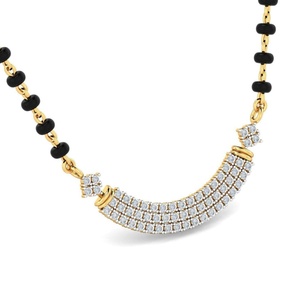 สร้อยคอแต่งงาน Pavitraa Diamond Mangalsutra Stonewels ดีไซน์ทันสมัย ทองคำแท้ 24K รับรองโดย IGI ความบริสุทธิ์แบบดั้งเดิม สง่างามแบบสมัยใหม่ - Product Image 2