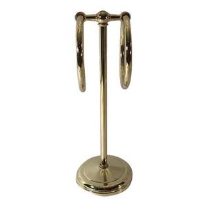 Classic brass <b>towel</b> stand for contemporary <b>bathrooms</b> offering durable design elegant <b>storage</b> solution for everyday use - Product Image 5