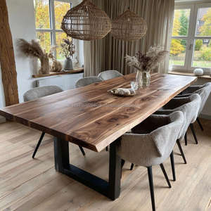 Juego de Mesa de Comedor Cuadrada de Madera Maciza Estilo Europeo |   KALATRI de Diseño Moderno, Ecológico y Hecho a Mano para Apartamento - Product Image 3