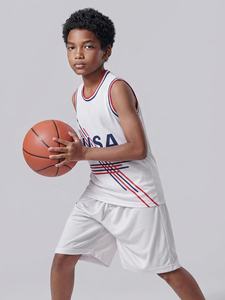 Maillot de basketball personnalisable pour homme, sans manches, col en V, coupe athlétique, 100 % polyester, respirant et anti-humidité, uniforme d'équipe - Product Image 2