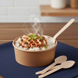 Cuillères en bois miniatures de 110 mm de qualité export pour la restauration, cuillères jetables en bois de bouleau naturel, vaisselle durable de haute qualité - Product Image 3