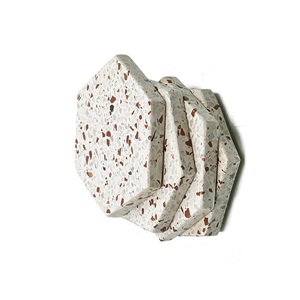 Juego de Posavasos de Terrazo Ecológicos Hechos a Mano en India, Forma Hexagonal, para Uso en el Hogar y en Hoteles, Vajilla a Precio de Mayoreo - Product Image 2