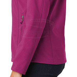 Chaqueta Softshell transpirable para mujer para ropa de invierno Color sólido con cremallera Producto terminado - Product Image 6