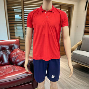 Piqué de manga corta informal de verano para hombre de alta calidad para camisa Polo personalizable patrón sólido seda poliéster directo de fábrica - Product Image 5