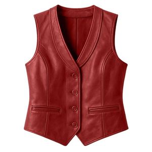 Gilet en cuir élégant pour femmes, conçu pour les tenues de tous les jours, ajoutant une touche raffinée et sophistiquée avec des matériaux de haute qualité - Product Image 4