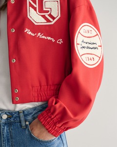 Mono Riders Factory Custom <b>Men</b> Wool Blend Varsity <b>Jacket</b> <b>White</b> Polyester Sleeve Letter Embroidery Chenille Streetwear Letterman - Product Image 2