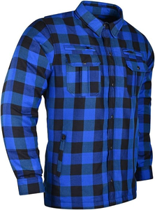 Chemise de protection entièrement doublée en flanelle pour moto à vendre/Chemise de moto de couleur unie de meilleure qualité de fabricant d'usine - Product Image 4