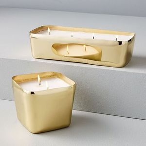 Frascos de metal forjados a mano para velas de larga duración, que proporcionan una llama suave y luminosa y una fragancia serena para el hogar. - Product Image 5