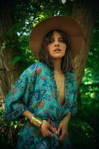 เสื้อคลุมอาบน้ำชุดคลุมอาบน้ำผ้าไหมเนื้อ100% วิสคอสแบบหรูหราชุดใส่อยู่บ้านพิมพ์ลายวินเทจสำหรับผู้หญิงใส่นอนฤดูร้อน - Product Image 3