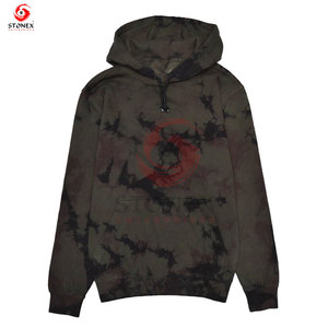 Custom Streetwear Men's Woven Tie-Dye Hoodie with Custom Size Labels Eco-Friendly 450gsm Winter Cotton Hoodie - Product Image 6