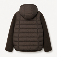 Manteau d'hiver pour femme en coton avec fausse capuche et fermeture éclair, manches en polaire respirante – Chaud et confortable – Vestes pour femme