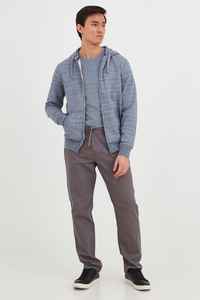 Sweat à capuche oversize zippé en molleton texturé coton/polyester 450 GSM de haute qualité pour l'hiver, décontracté, séchage rapide et respirant - Product Image 3