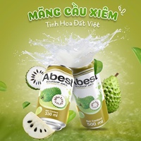 Jus de corossol 330 ml avec pulpe, boisson aux fruits tropicaux, OEM ODM, marque privée, fournisseur Vietnamien, jus de fruits personnalisés, boissons gazeuses