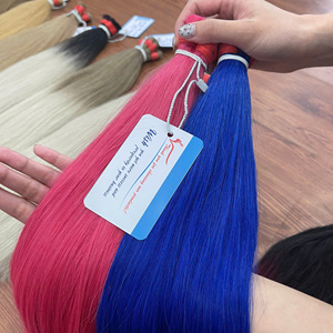 Extensions de cheveux humains vierges bruts vietnamiens 100 % naturels, qualité supérieure, en vrac, 30 pouces, non traités, lisses, couleur naturelle - Product Image 1